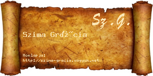 Szima Grácia névjegykártya